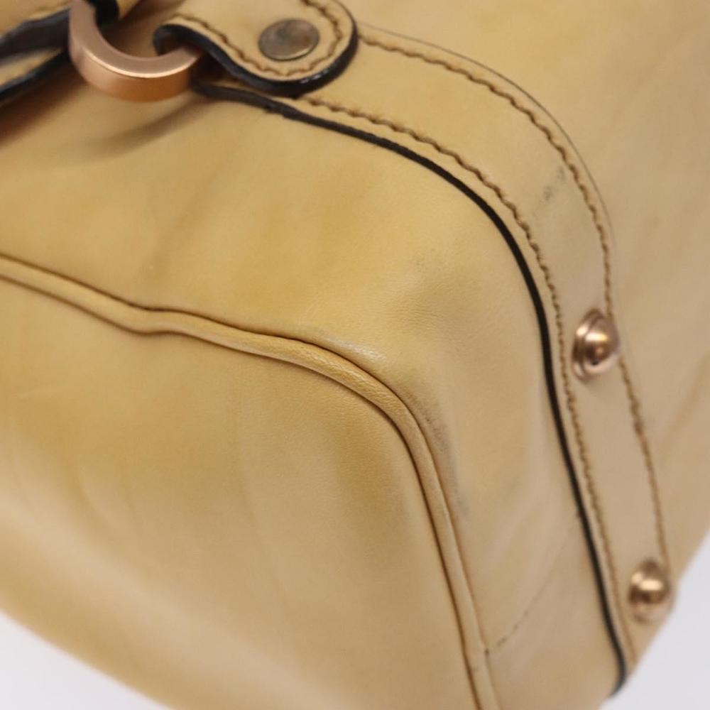 GUCCI Hand Bag Leather Beige 124245 Auth 131725 - Picture 14 of 16